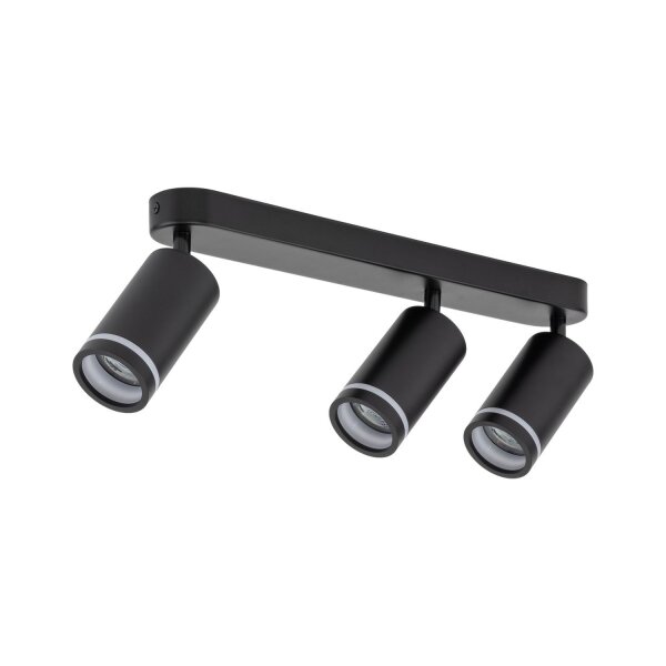 Deckenstrahler 3-flammig Schwarz 55 cm lang Metall GU10