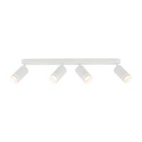 Deckenstrahler Weiß 4-flammig 74 cm lang Metall GU10