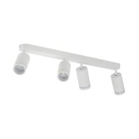Deckenstrahler Weiß 4-flammig 74 cm lang Metall GU10