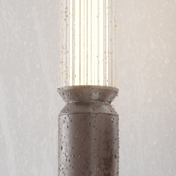 LED Pollerleuchte Aluminium Glas 198,6 cm hoch IP65