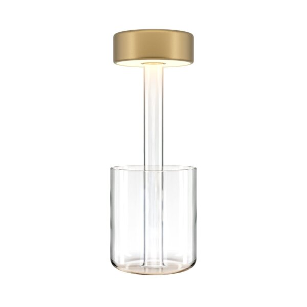 LED Tischlampe Glas Dimmer Touch Ø 12 cm rund 34,8 cm