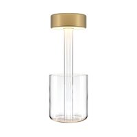 LED Tischlampe Glas Dimmer Touch &Oslash; 12 cm rund 34,8 cm