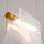 Pendelleuchte Metall Glas LED H: max. 329 cm in Messing