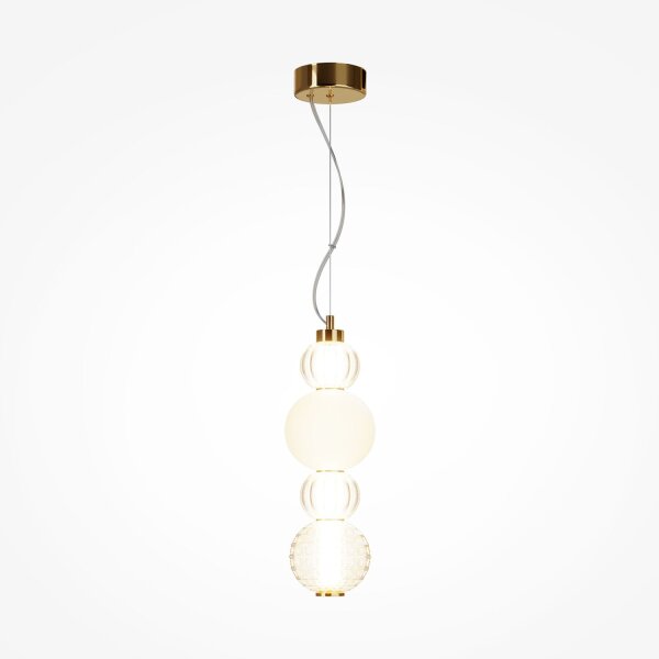 LED Pendelleuchte Metall Glas B: 14,7 cm H: max. 169 cm