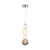 Hängelampe Metall Glas LED 14,7 cm breit H: max. 169 cm