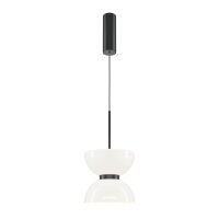 Pendelleuchte Metall Glas LED Ø 22 cm H: max. 350 cm