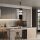 Pendelleuchte Metall Glas LED Ø 22 cm H: max. 350 cm