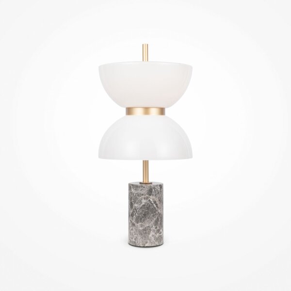 LED Tischlampe Metall Glas 46 cm hoch rund 500 lm MARIA