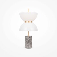 LED Tischlampe Metall Glas 46 cm hoch rund 500 lm MARIA