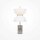 LED Tischlampe Metall Glas 46 cm hoch rund 500 lm MARIA