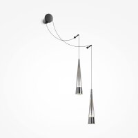 Wandleuchte LED Metall Glas Up Down 228,9 cm hoch Chrom
