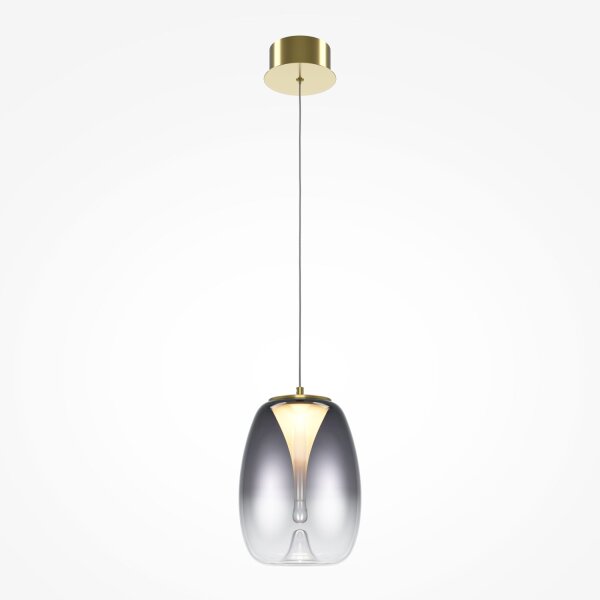 LED Hängelampe Rauchglas Aluminium warmweiß 3000 K rund