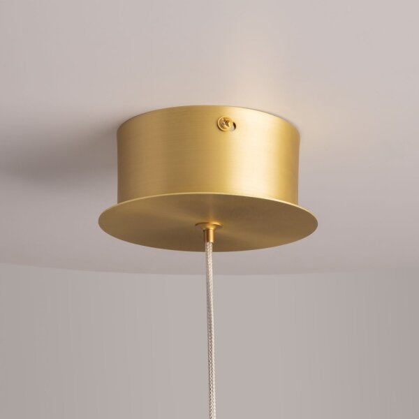 LED Hängelampe Rauchglas Aluminium warmweiß 3000 K rund