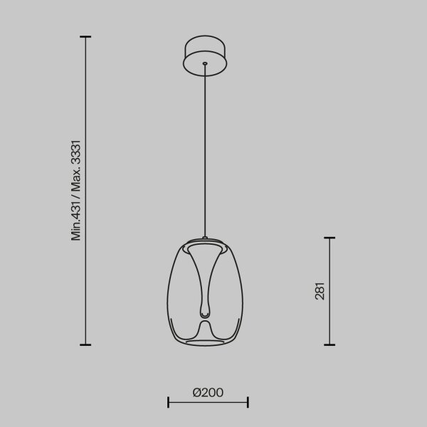 LED Hängelampe Rauchglas Aluminium warmweiß 3000 K rund