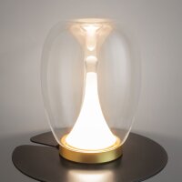 Tischleuchte Aluminium Glas LED Ø 20 cm 27,2 cm in...