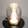 LED Tischleuchte Aluminium Rauchglas D: 20 cm 27,2 cm