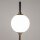 Stehlampe LED Metall Glas 150 cm Schwarz Weiß 750 lm