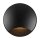 LED Einbauleuchte Wand Aluminium Ø 6,2 cm IP65 Schwarz