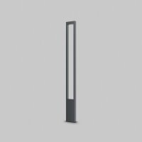 LED Pollerleuchte Metall 200 cm hoch IP65 Graphit eckig