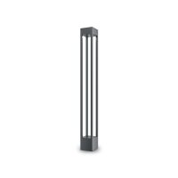 LED Pollerleuchte Metall IP65 100 cm Graphit eckig