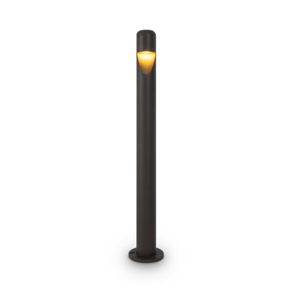 Pollerleuchte LED Metall 60 cm hoch IP65 Graphit rund