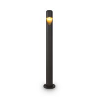 Pollerleuchte LED Metall 60 cm hoch IP65 Graphit rund