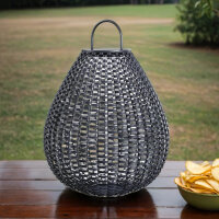 Solar Tischleuchte außen LED Rattan rund D: 36 cm...