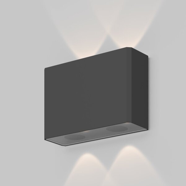 Wandleuchte außen Aluminium LED IP54 B: 12 cm Up Down