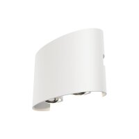 LED Au&szlig;enlampe Wand Metall IP54 B: 12 cm Up Down Wei&szlig;