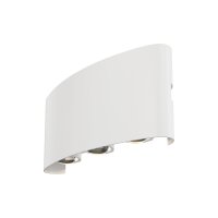 LED Au&szlig;enwandlampe Metall IP54 B: 16,5 cm Up Down Wei&szlig;