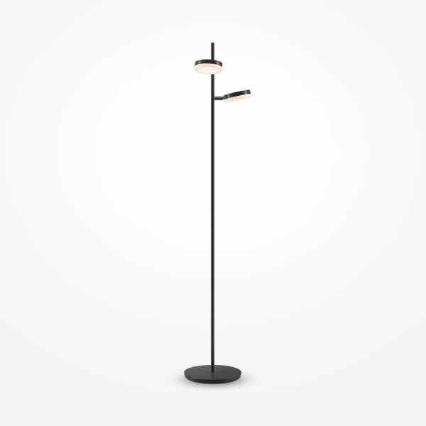 Stehlampe LED Metall verstellbar 145 cm Schwarz 1000 lm