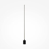 LED Stehleuchte dimmbar Metall 145 cm hoch Schwarz