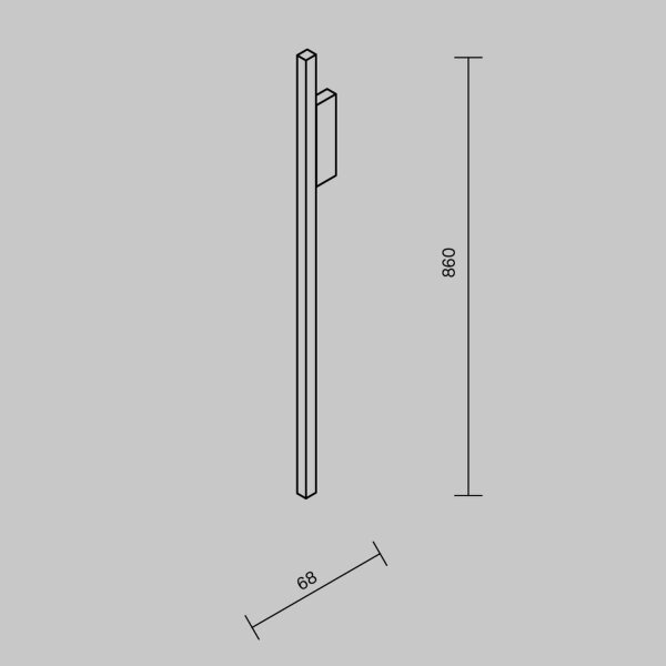 LED Wandleuchte Aluminium Farbwechsel 2600-3500 K