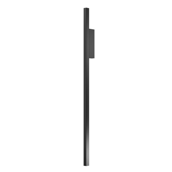 LED Wandleuchte Aluminium H: 86 cm mit Schalter Schwarz