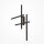 LED Wandlampe Aluminium 78 cm hoch Schwarz 750 lm LINA