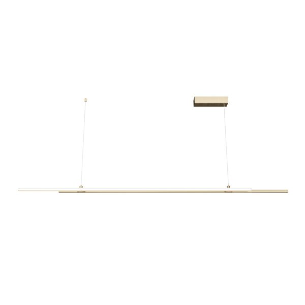LED Pendelleuchte Aluminium H: max. 120 cm in Messing