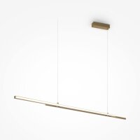LED Pendelleuchte Aluminium H: max. 120 cm in Messing