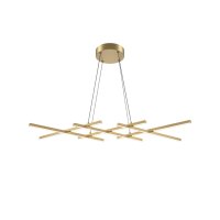 LED Pendelleuchte Aluminium H: max. 305,7 cm in Messing