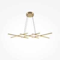 LED Pendelleuchte Aluminium H: max. 305,7 cm in Messing