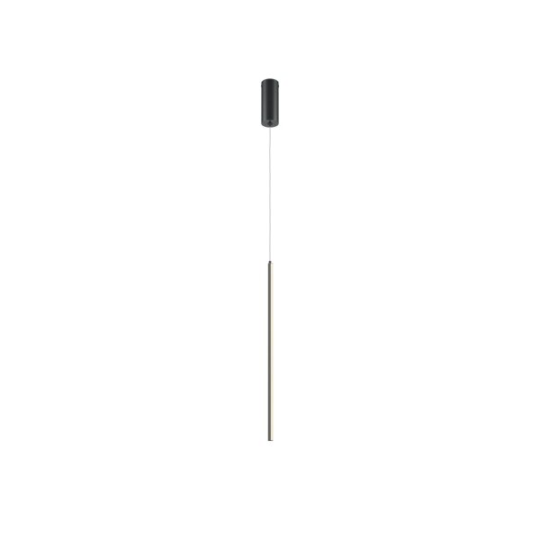 LED Pendelleuchte Aluminium rund D: 1,7 cm Schwarz LINA
