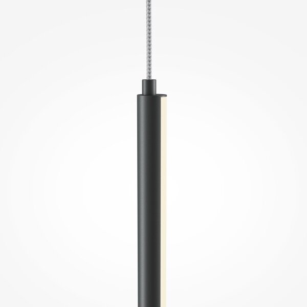 LED Pendelleuchte Aluminium rund D: 1,7 cm Schwarz LINA