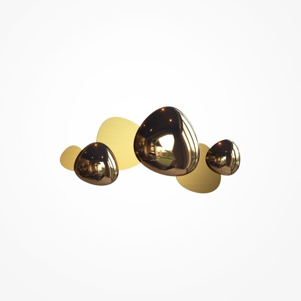 Wandlampe LED Metall B: 79 cm in Gold 550 lm Modern