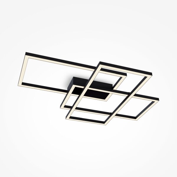 LED Deckenlampe Metall Schwarz warmweißes Licht 3000 K