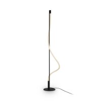 LED Stehleuchte Aluminium 150 cm hoch Schwarz Weiß...