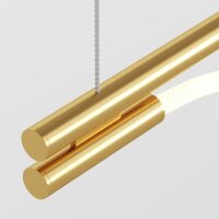 LED Hängeleuchte Aluminium in Gold Weiß...