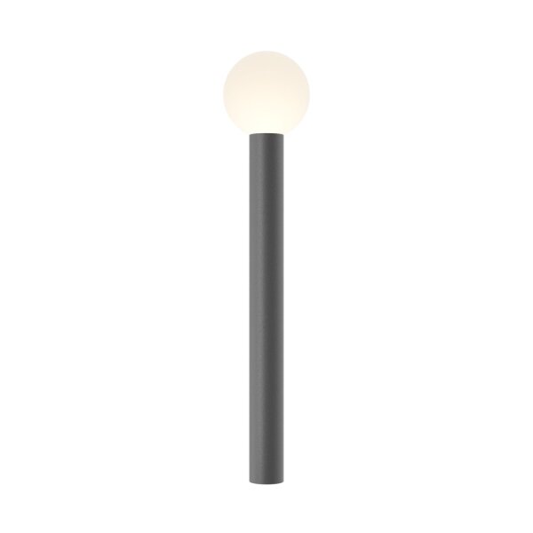Stehlampe außen Aluminium E27 IP54 80 cm hoch Grau Weiß