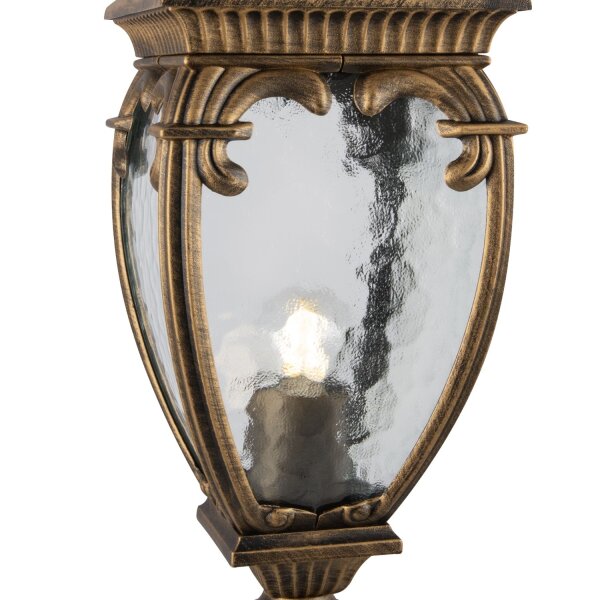 Stehleuchte außen Aluminium Glas 113 cm hoch IP44 E27