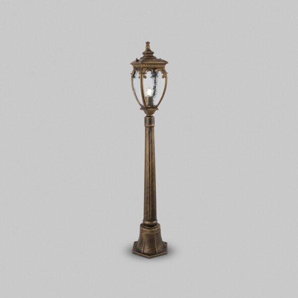Stehleuchte außen Aluminium Glas 113 cm hoch IP44 E27