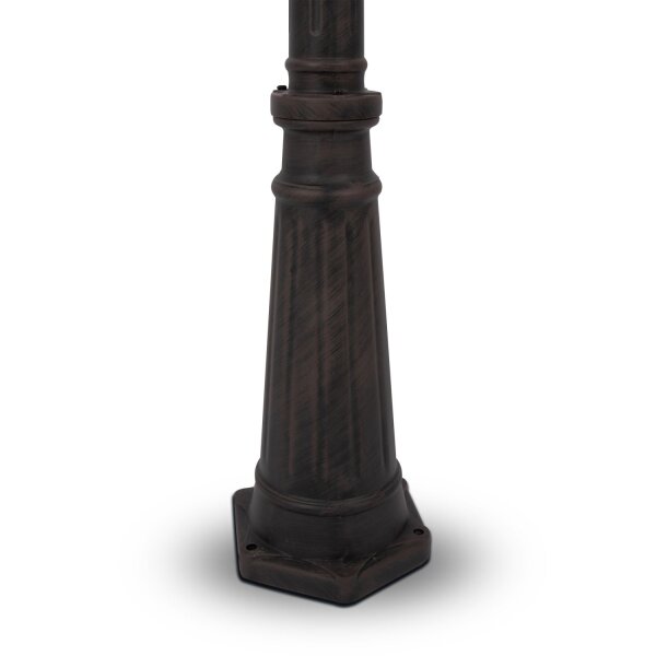 Kandelaber Aluminium Glas 239 cm IP44 in Bronze antik