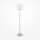Stehlampe Metall Stoff E27 158 cm Nickel Weiß rund